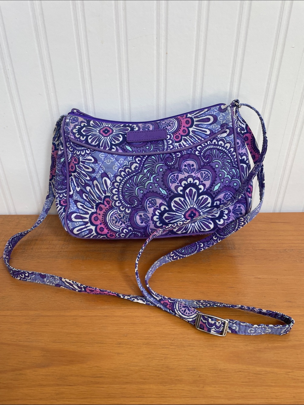 Vera Bradley Lilac Tapestry Retired Pattern Quilted Crossbody Shoulder Bag